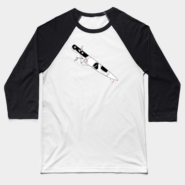 Knife Baseball T-Shirt by averymuether